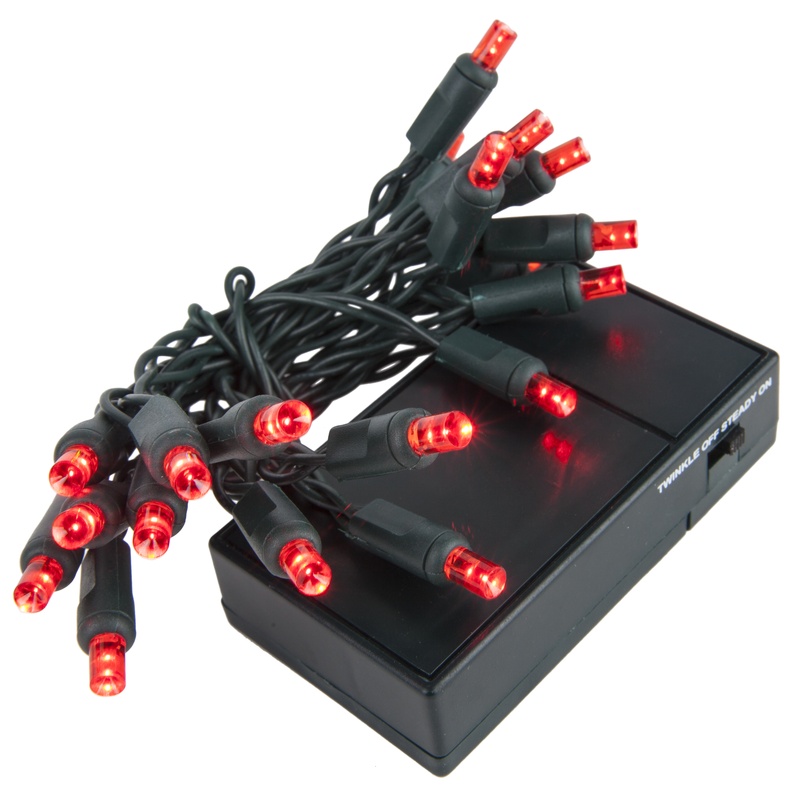 Battery Lights / Battery Operated Christmas Lights / 5mm Red Battery ...